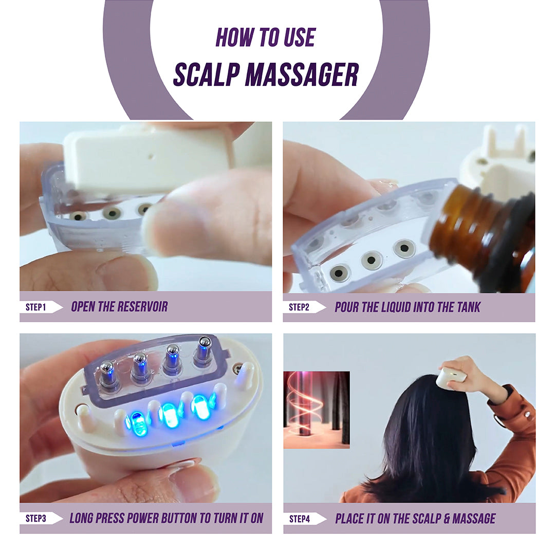 Electric Oil Applicator and Vibration Scalp Massager 2 in 1.