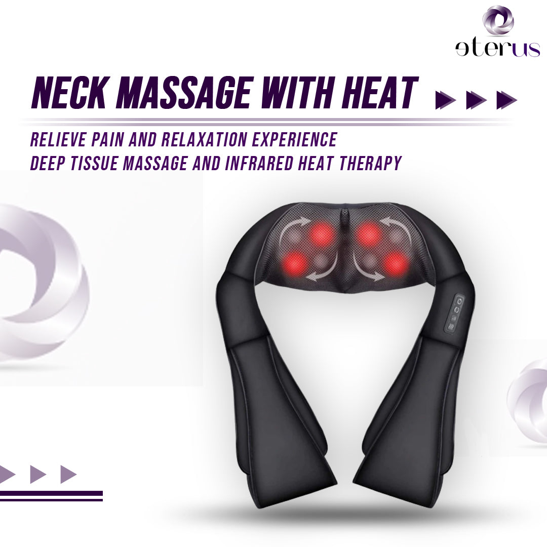 Neck and Shoulder Massager w/Heat – eterus