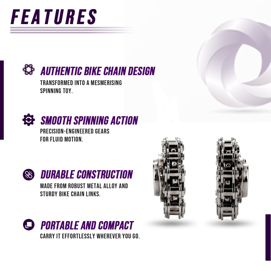 Stay Focused on the Move with our Fidget Bike Chain Eterus eterus